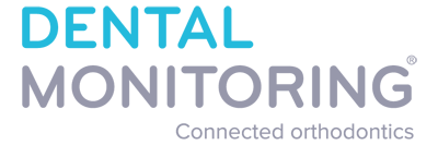 Logo for Dental Monitoring featuring the tagline Connected Orthodontics.